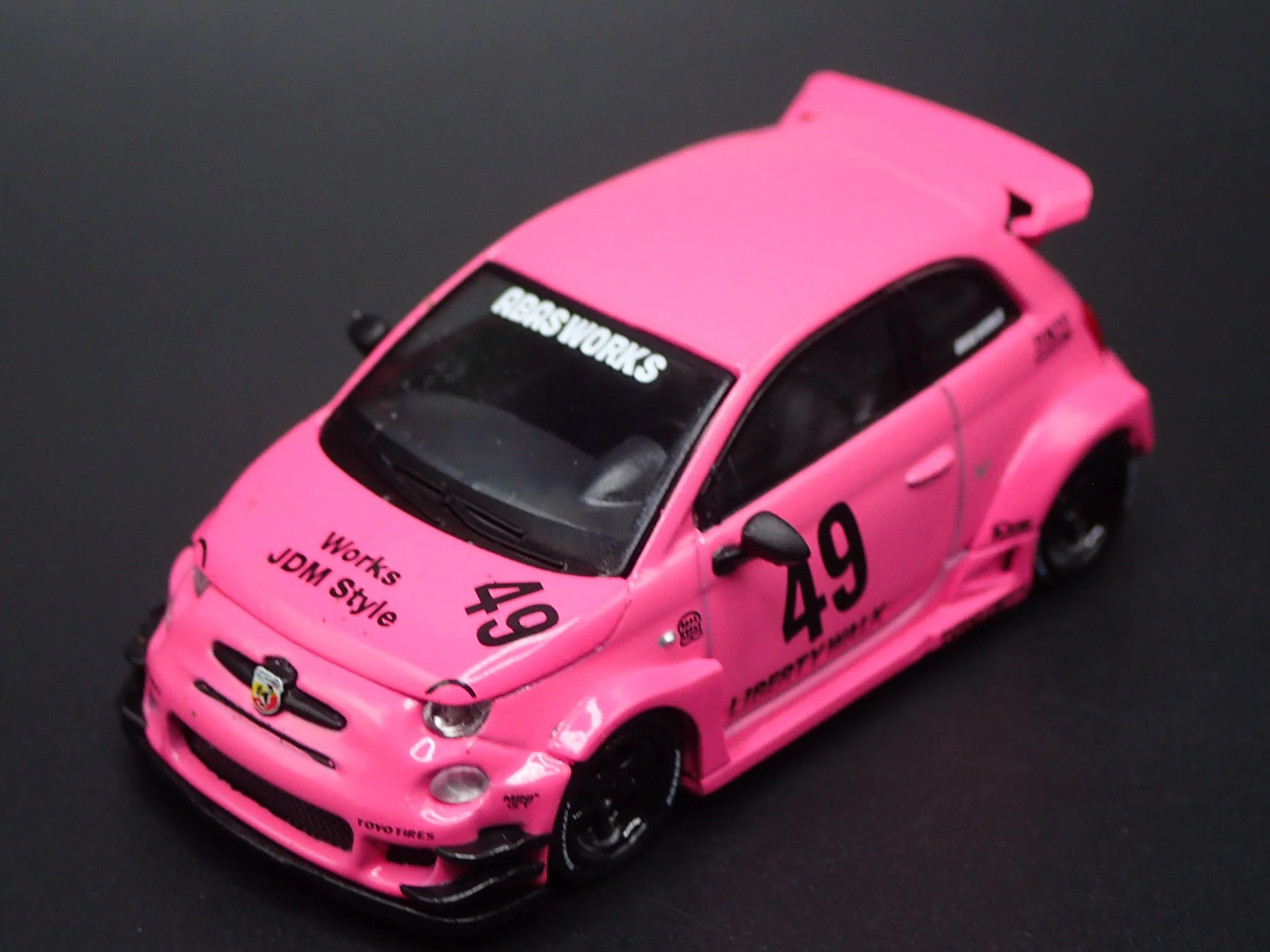 2007-2025 FIAT 500 LB WORKS ABAS WORKS ABARTH 595 1/64 SCALE DIECAST MODEL CAR