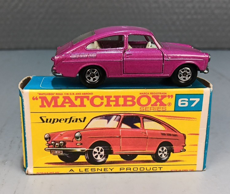 Matchbox Lesney Superfast MB67 Purple Volkswagen 1600TL w/F2 Box