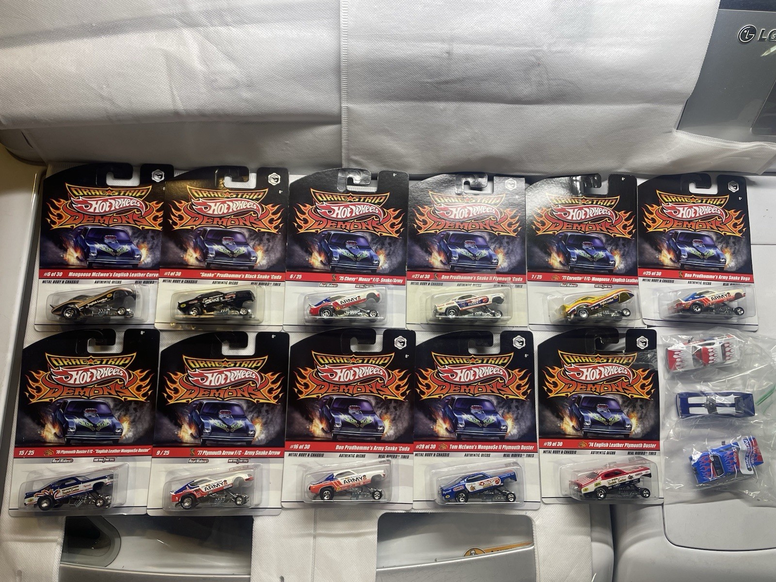 Hot Wheels Drag Strip Demons Real Riders Lot Of 14 – Mixed Sealed & Loose RARE!!