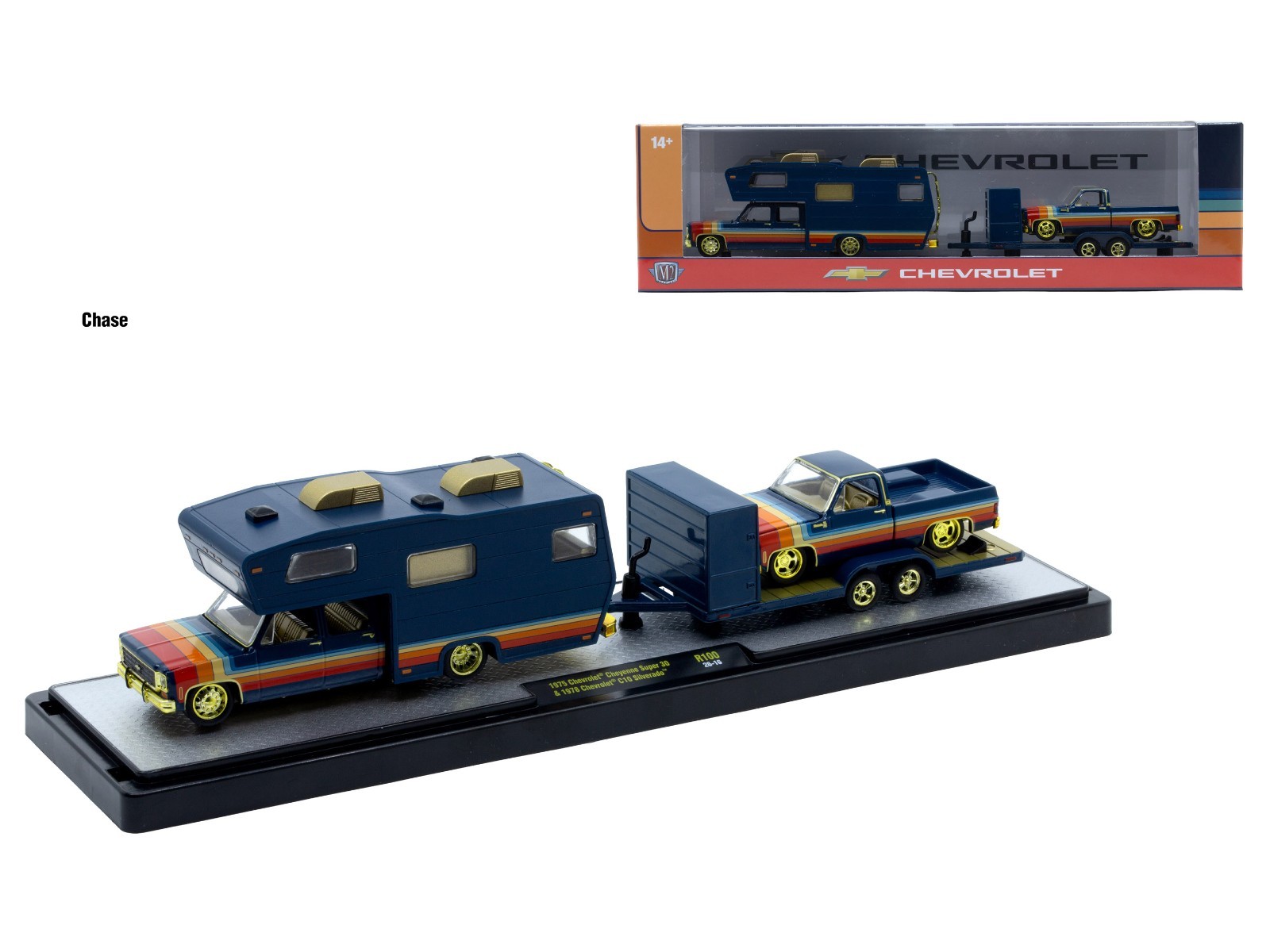 AUTO HAULERS RELEASE 100, 3 TRUCKS SET 1/64 DIECAST MODELS M2 MACHINES 36000-100