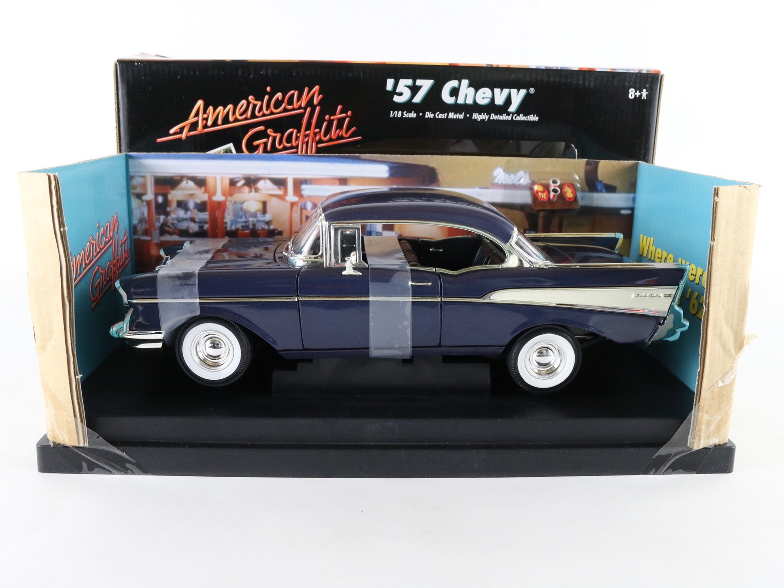 1957 ’57 Chevrolet Blue American Graffiti ERTL 1:18 Diecast Model Car 36604