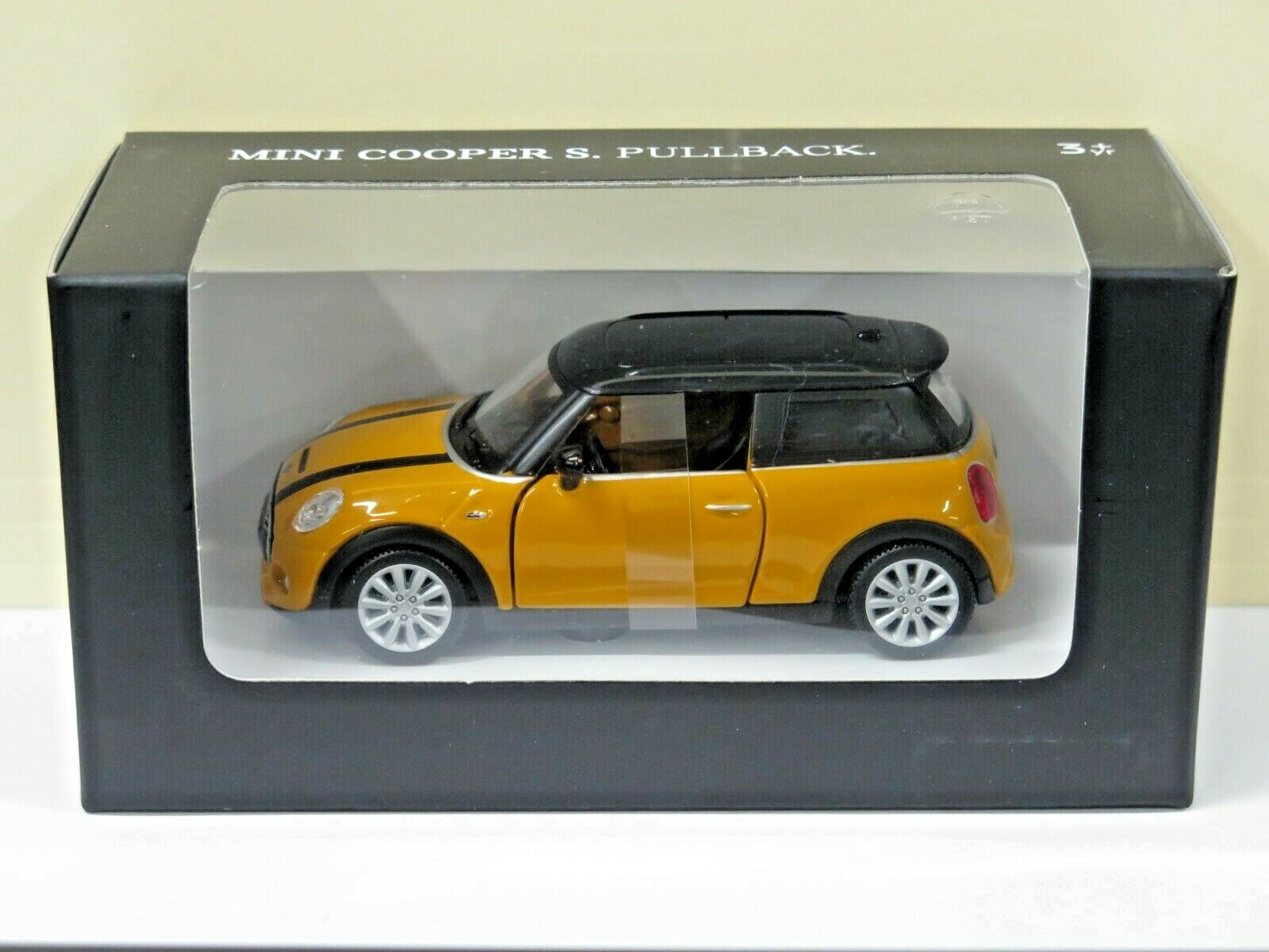 MINI Cooper S Pull Back Toy Car Yellow/Orange 80442447939