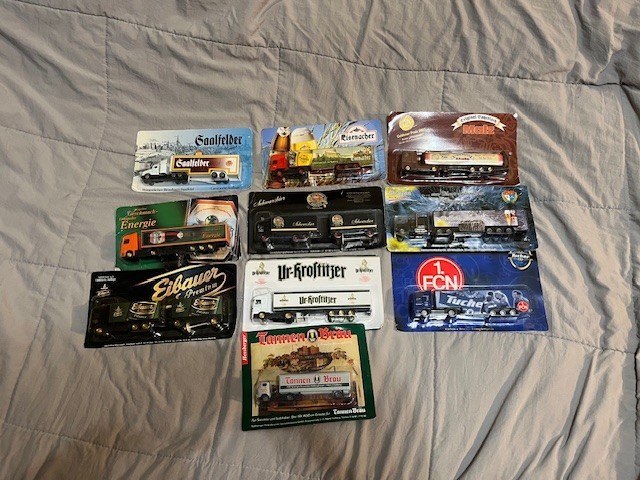 German Mercedes Man Beer Semi Trucks 1/87 scale lot B