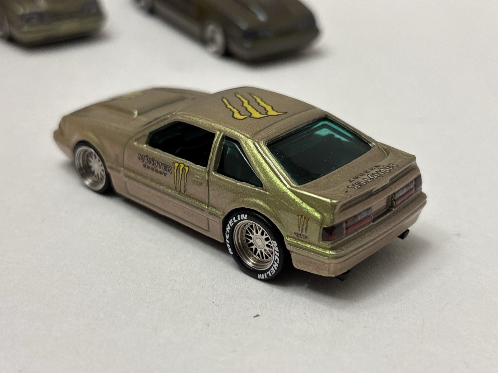 Hot Wheels FOX BODY Monster Energy 1992 Ford Mustang CUSTOMS LOT X 3 Green 🔥🏁