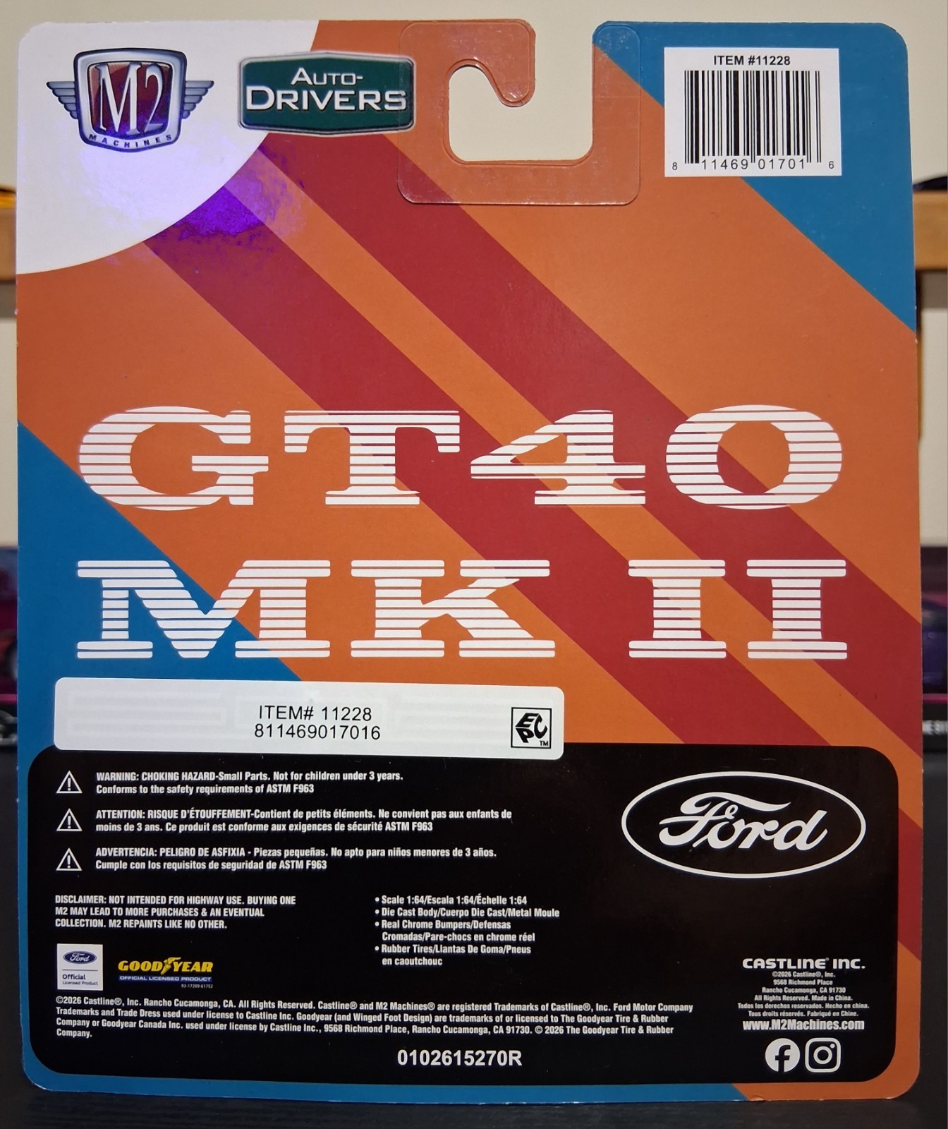M2 Machines Auto Drivers 1966 Ford GT40 MK2