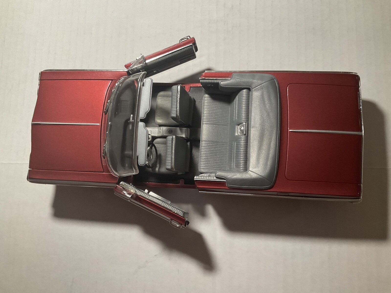 ERTl 1/18 1964 Impala Convertible SS. Plum Red, No BOX, Good Condition