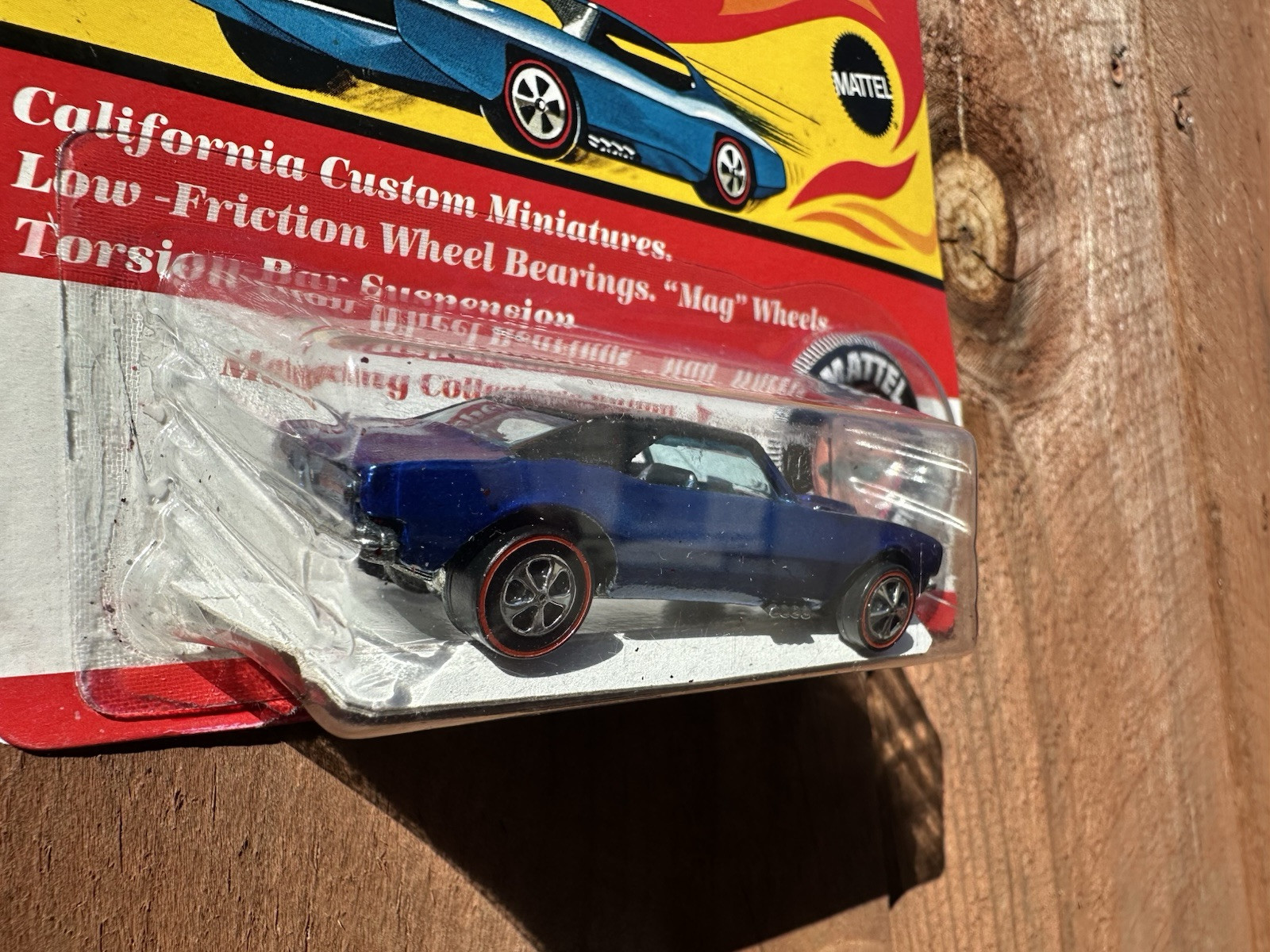 hot wheels 67 camaro Redlines Restoration/ Custom Build Blue W/ Blister & Button