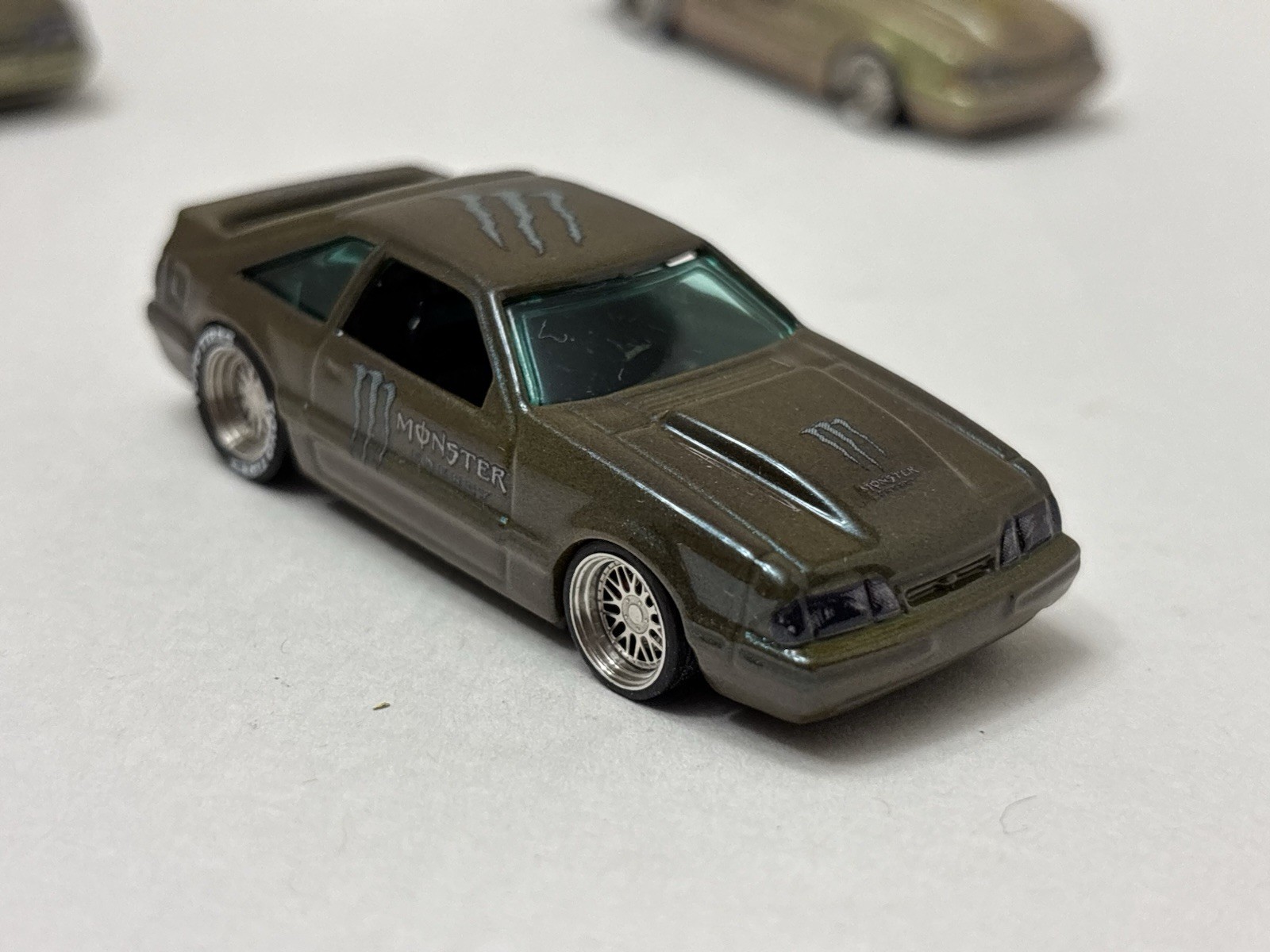 Hot Wheels FOX BODY Monster Energy 1992 Ford Mustang CUSTOMS LOT X 3 Green 🔥🏁