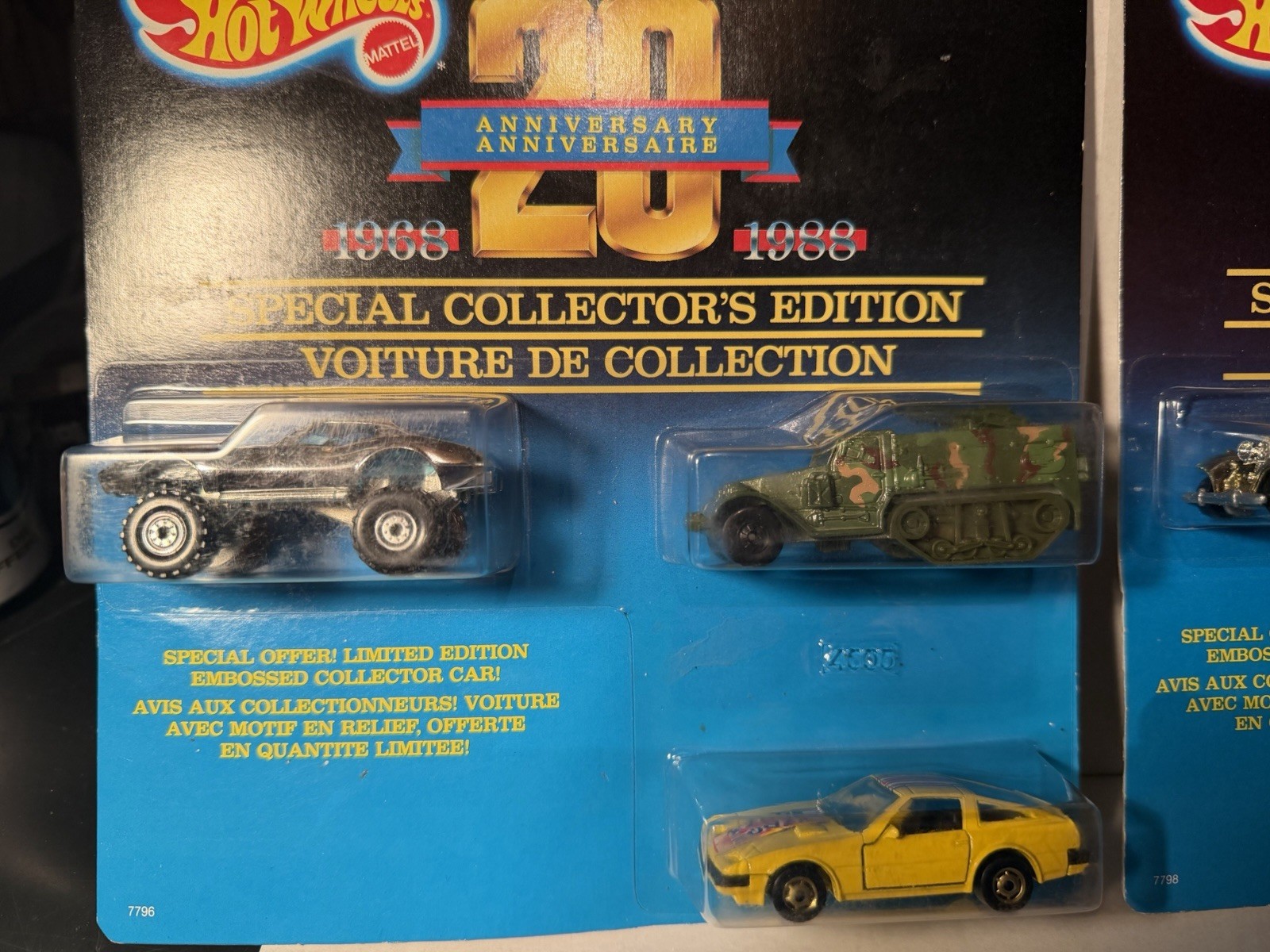 Hot Wheels 1988 20th anniversary LOT of 2 three car sets please see photos