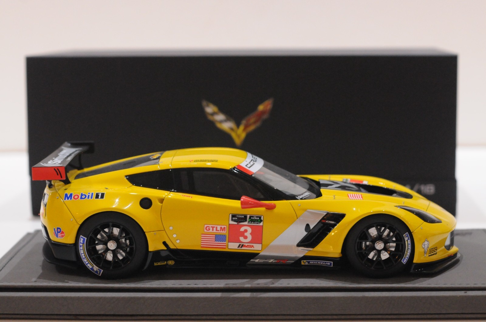 BBR CHEVROLET CORVETTE C7.R DETROIT 2014 PRESS VERSION SCALE 1:18 LIMITED 1 OF 1