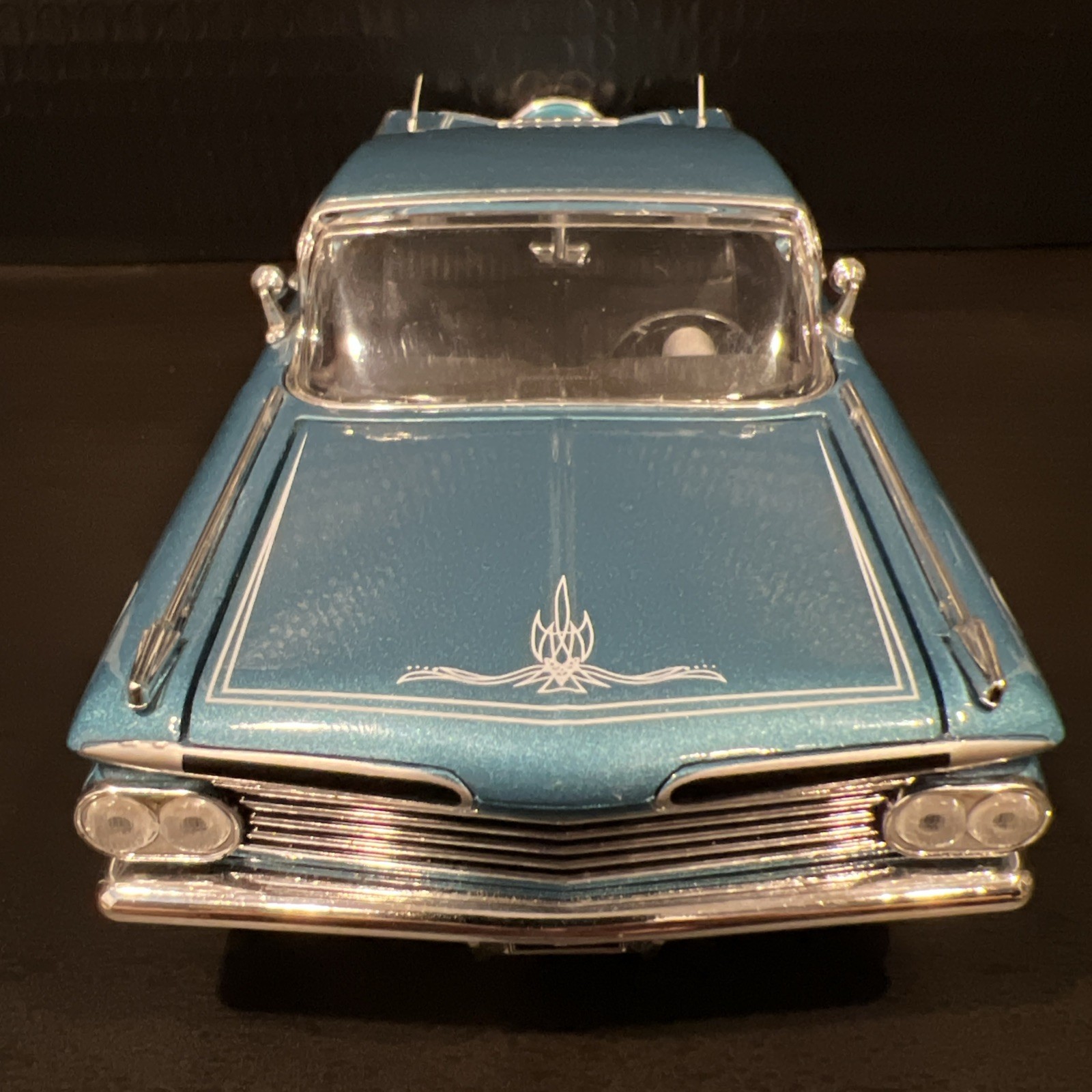 RARE 2001 Jada Toys Street Low 1959 Chevy Impala Blue 1/24 Lowrider Diecast