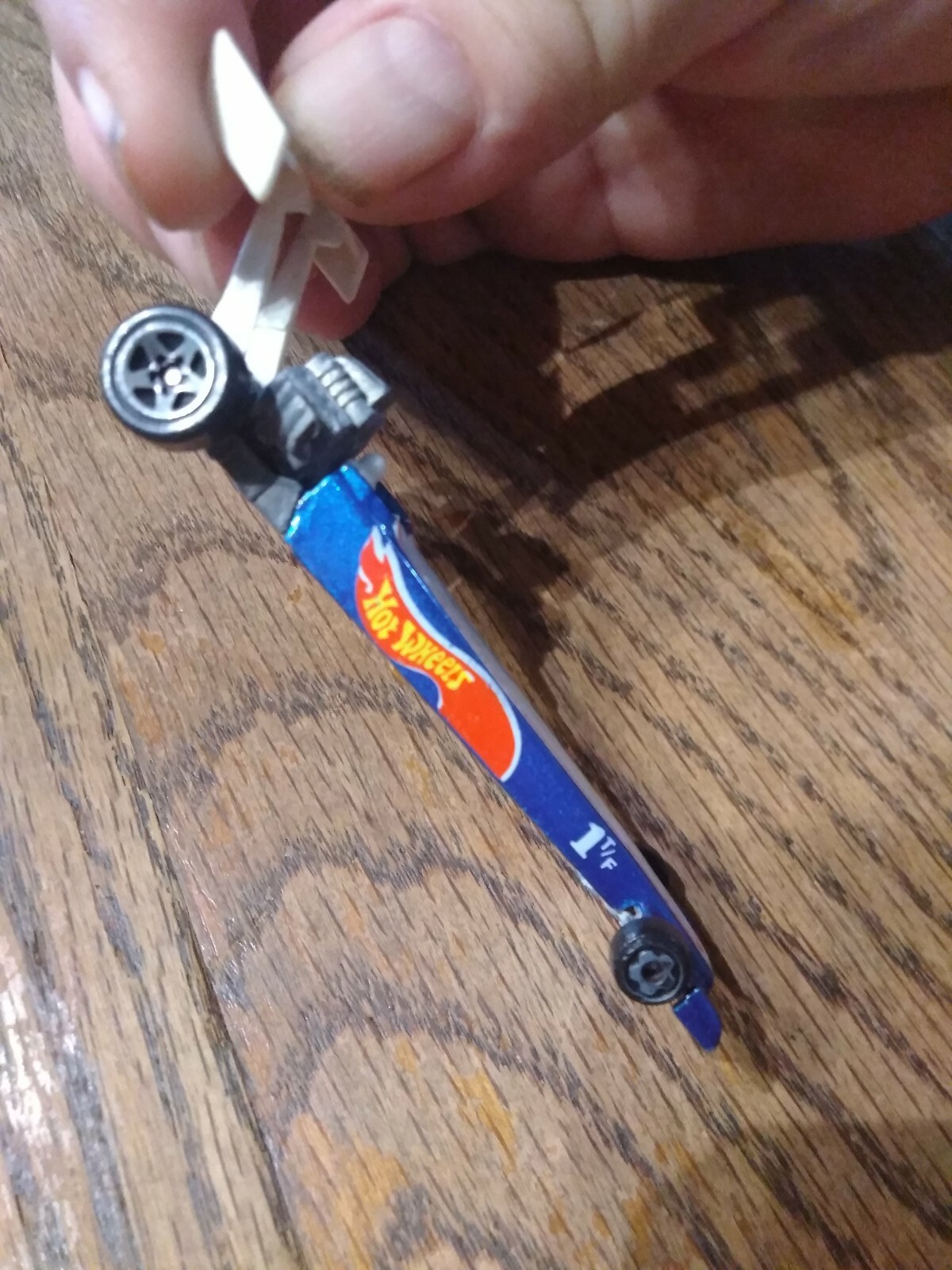 Hot Wheels Blue Race Team Dragster 1T/F w/5 Spoke Wheels Blue 1992 Malaysia