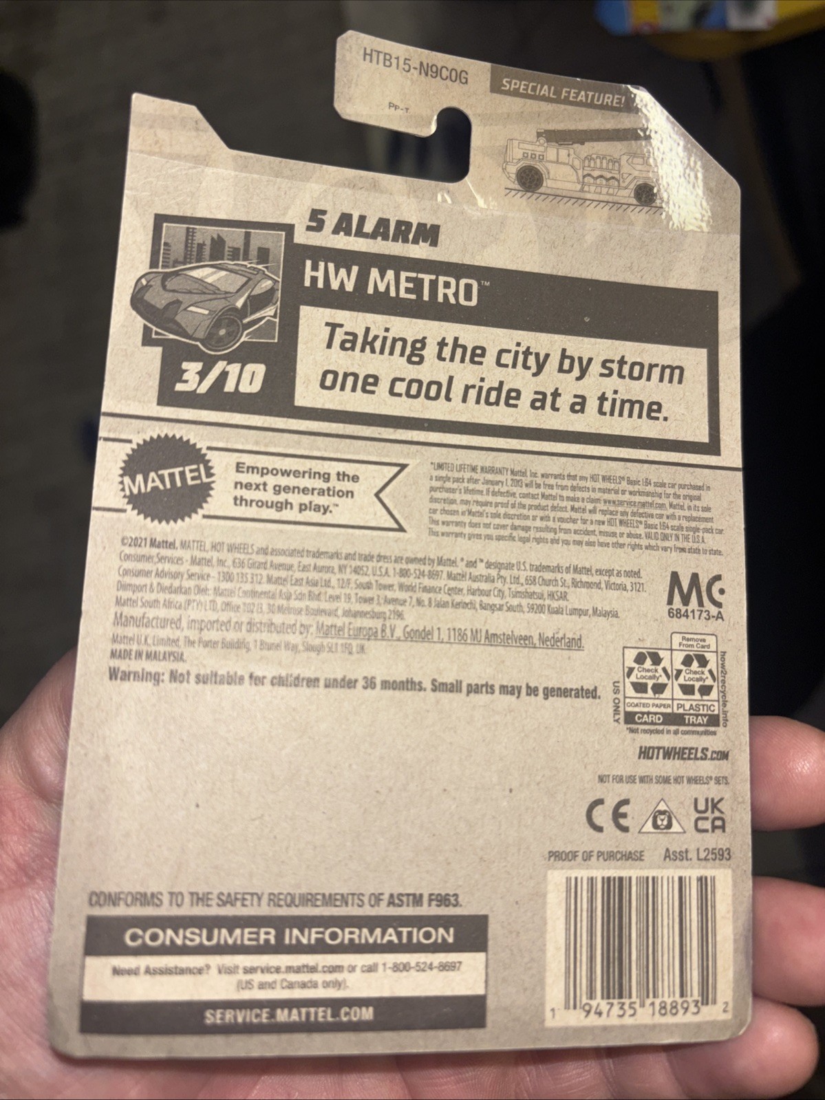 Hot Wheels 2024 5 Alarm Five Rescue 125/250 HW Metro 3/10