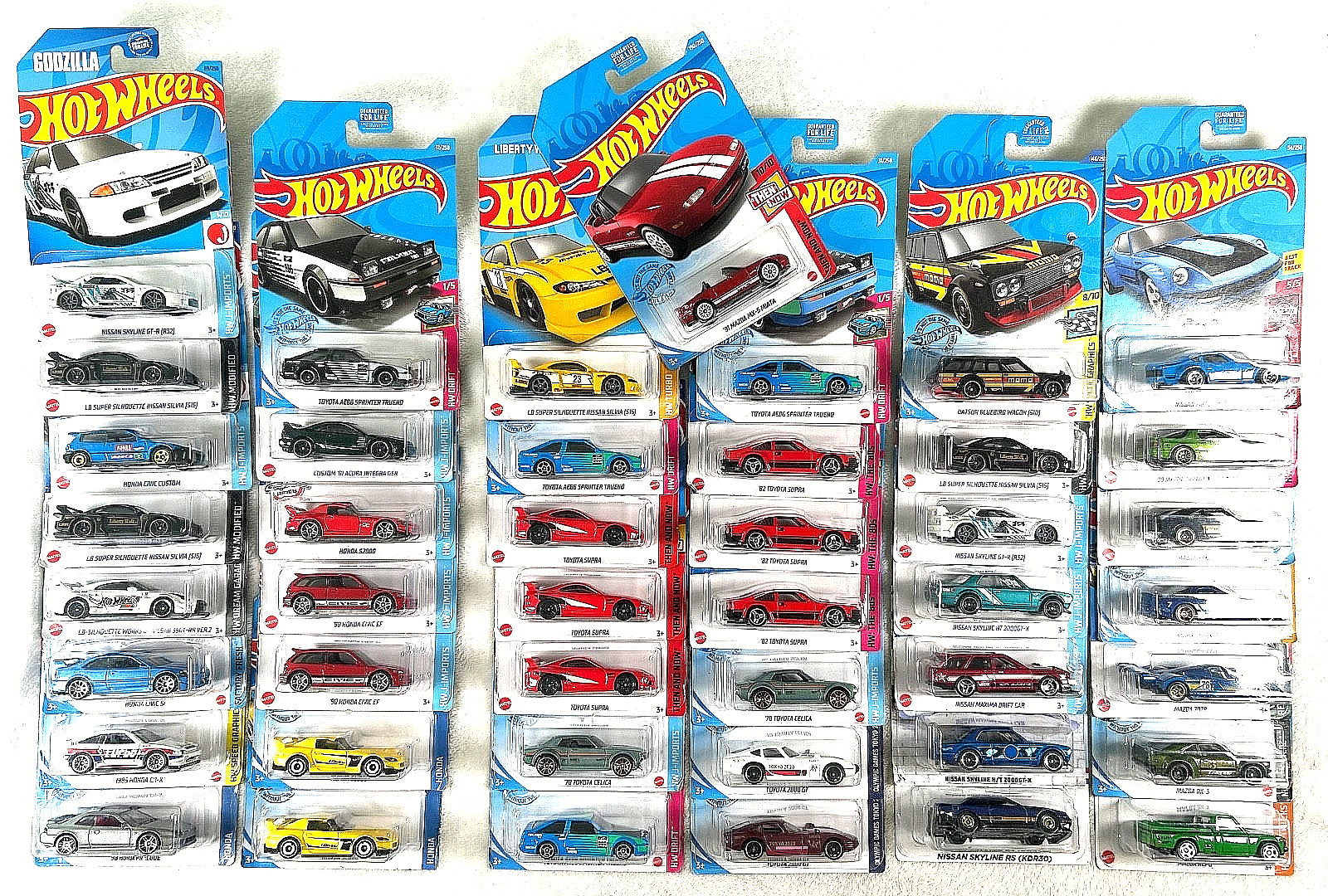 Hot Wheels JDM LOT of 44 Nissan Toyota Mazda Honda LBWK Civic + TREASURE HUNT