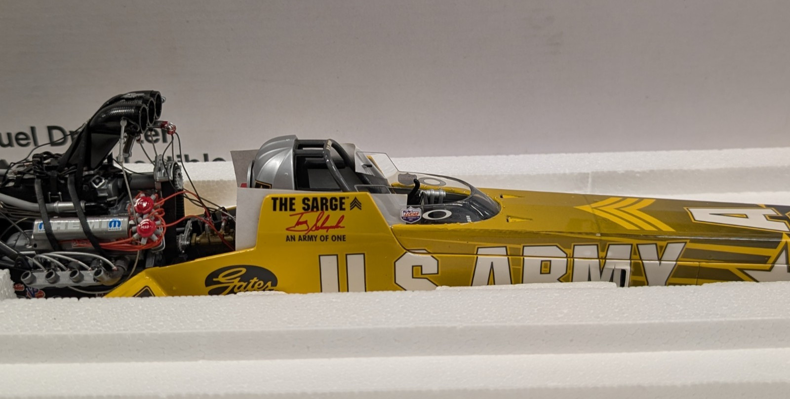 Milestone 2004 Tony Schumacher U.S. Army Sarge 1/16 Top Fuel Dragster NHRA As Is