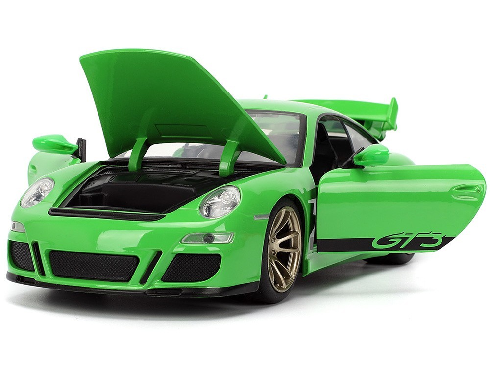PORSCHE 911 GT3 (997) GREEN “FAST & FURIOUS 25 YEARS” 1/24 DIECAST BY JADA 34919