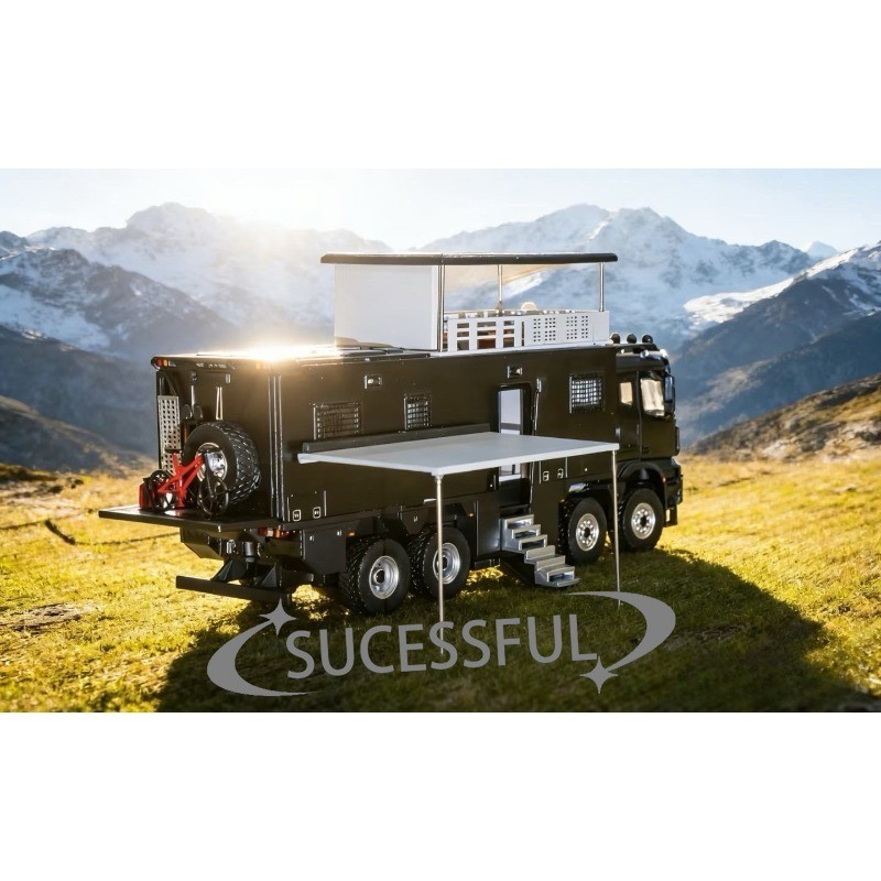 GCD 1/64 Mercedes Arocs 8×8 Ultimate Adventure Truck GT Show Limited Black