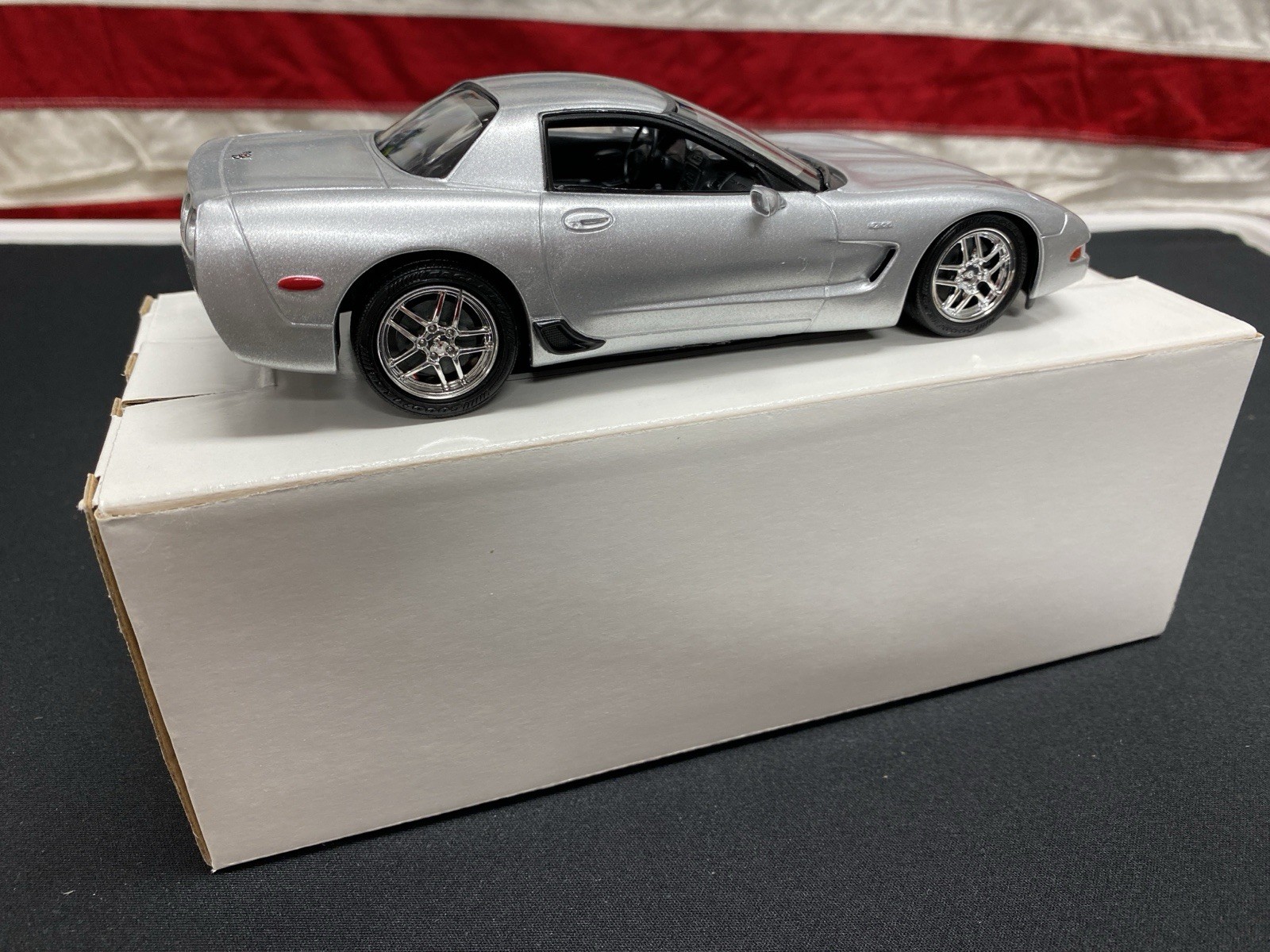 2002 Corvette Z06 Galaxy Silver Promo Model 1/25th Scale, New In Box