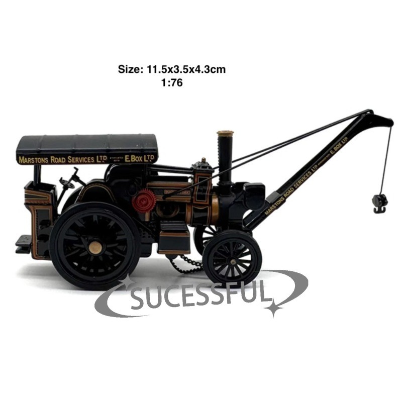 1:76 Fowler B6 Vintage Steam Crane Classic Alloy Diecast Collectible Scale Model