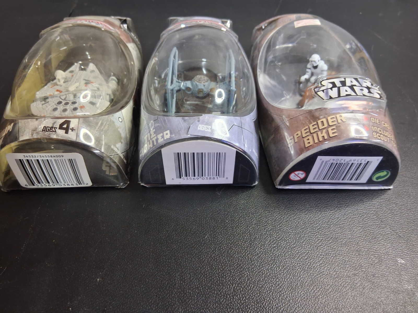 2004 Galoob Micro Machines Starwars Titanium Series Lot Of 3