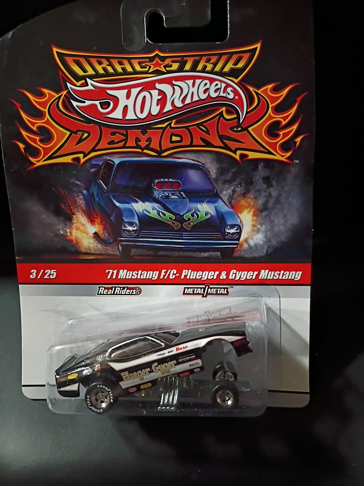 HOT WHEELS – DRAG STRIP DEMONS PLUEGER & GYGER 1971 FORD MUSTANG FUNNY CAR