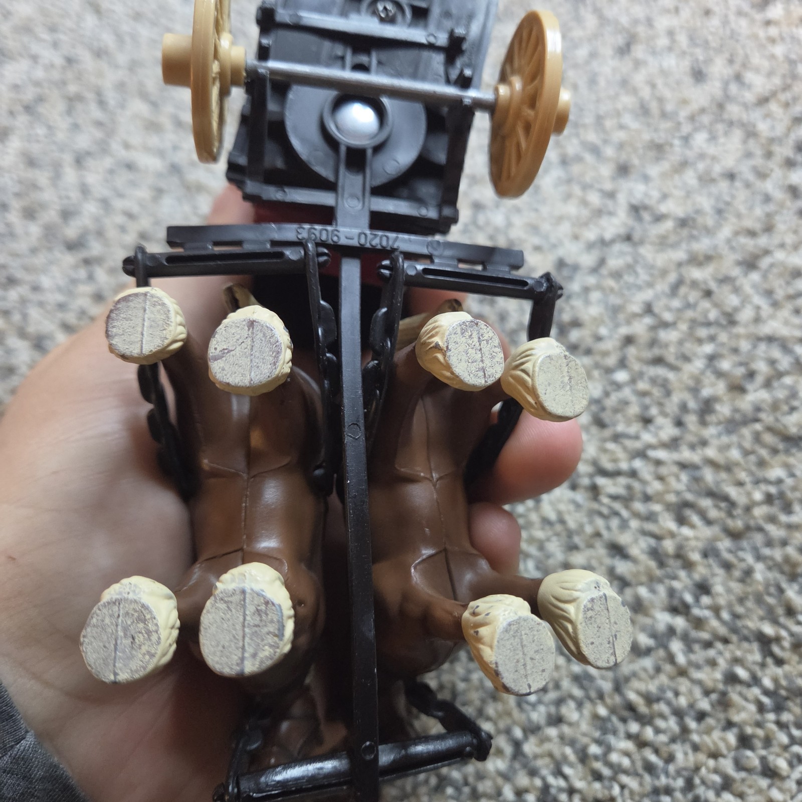 Ertl Die Cast Metal Gray and Barton Horse and Plastic Wagon Toy Delivery Vintage