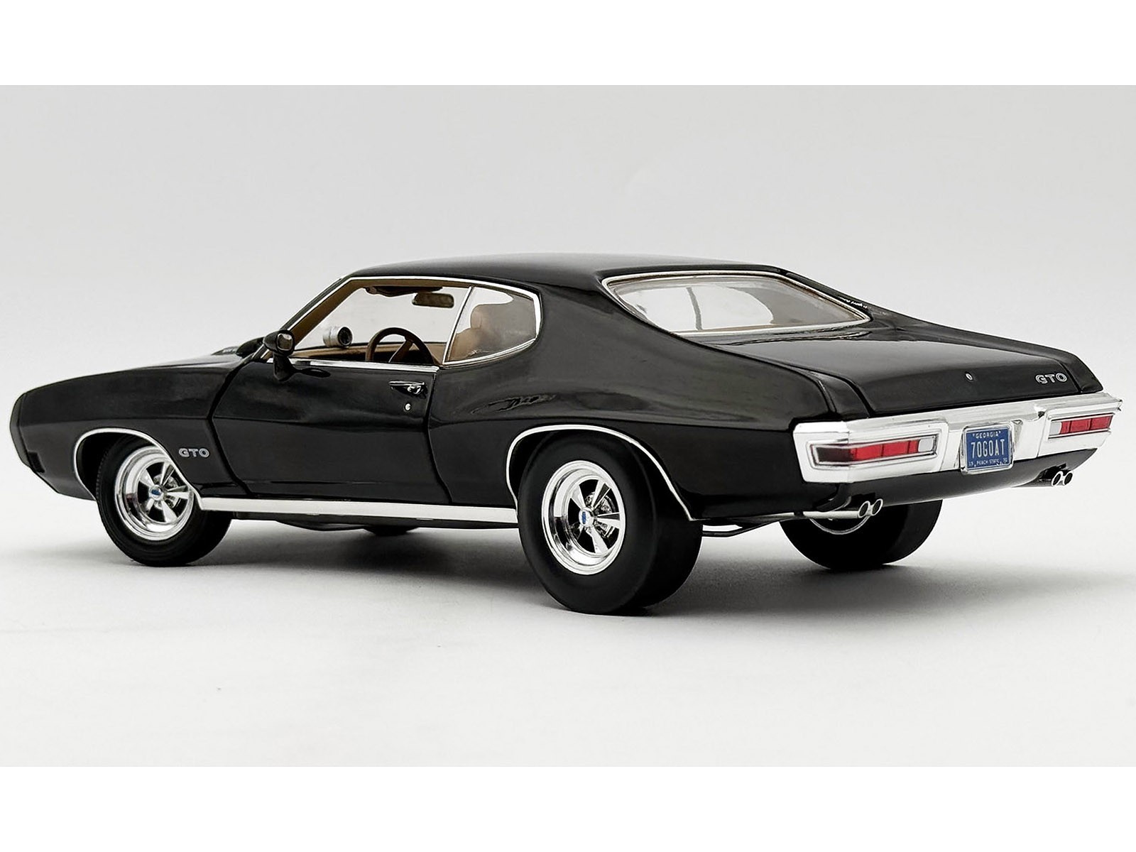 1970 PONTIAC GTO RAM AIR IV “MAIN STREET” BLACK 1/18 DIECAST BY ACME A1801229