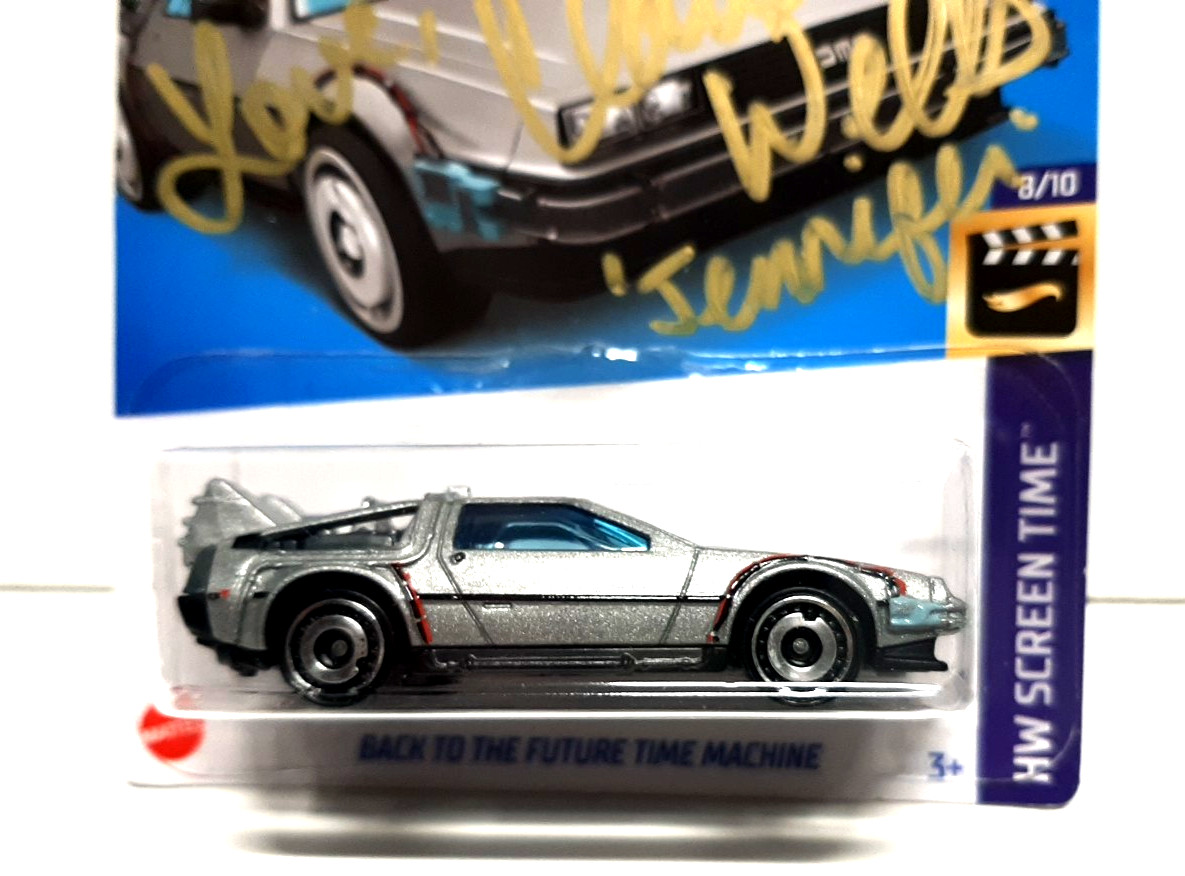 Claudia Wells Signed 2021 Hot Wheels Delorean Back to the Future Time Machine