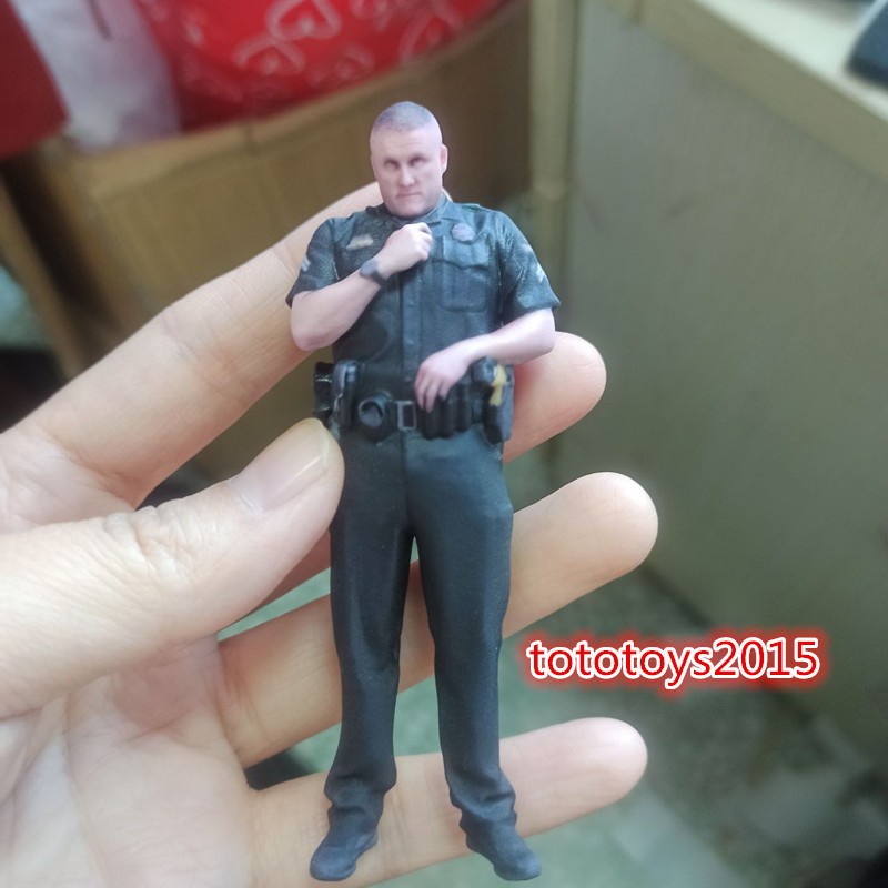 1/18 Uniform police officer male Men Scene Prop Miniature Figure Doll Model Toy