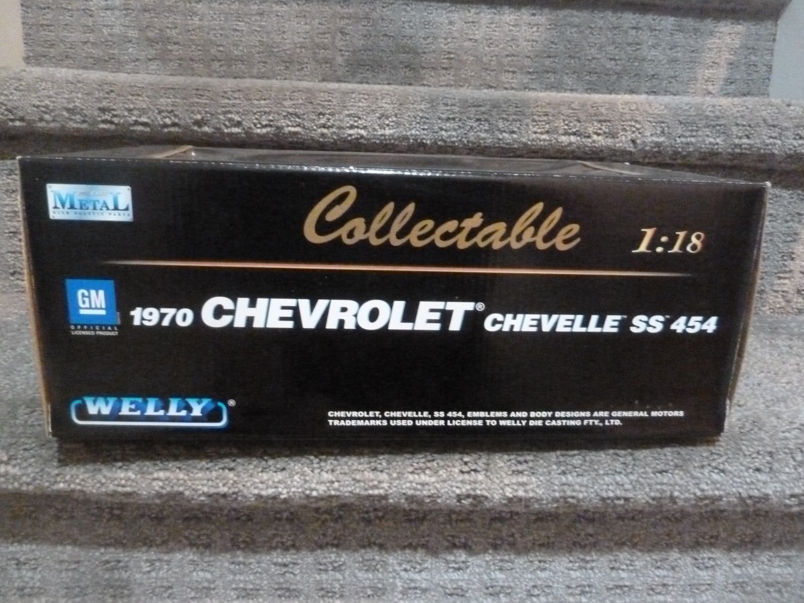 WELLY COLLECTABLE 1/18 Orange 1970 Chevrolet Chevelle SS454 Diecast Car RARE NEW
