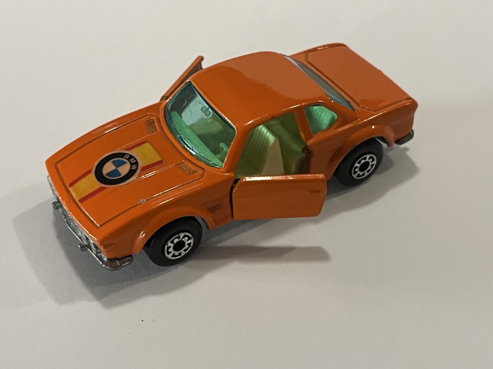 1976 Matchbox Lesney Superfast Orange BMW 3.0 CSL #45 1:64 Opening Doors VG