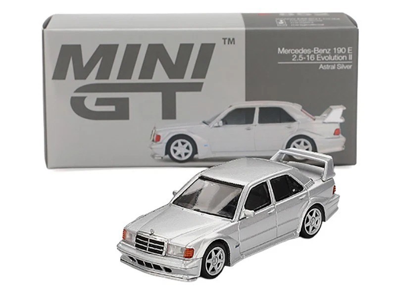 MINI GT MERCEDES BENZ 190E 2.5 16 EVOLUTION II 1/64 ASTRAL SILVER MGT00852-2H