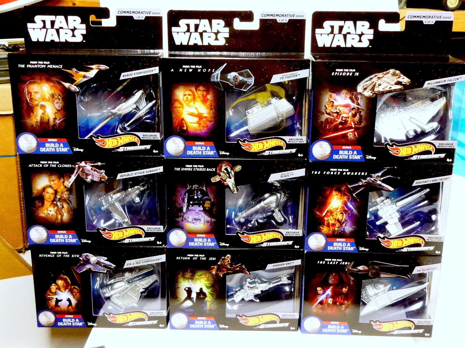 Hot Wheels Starships Star Wars Commemorative 1-9 Build The Death Star Set (9pc.)