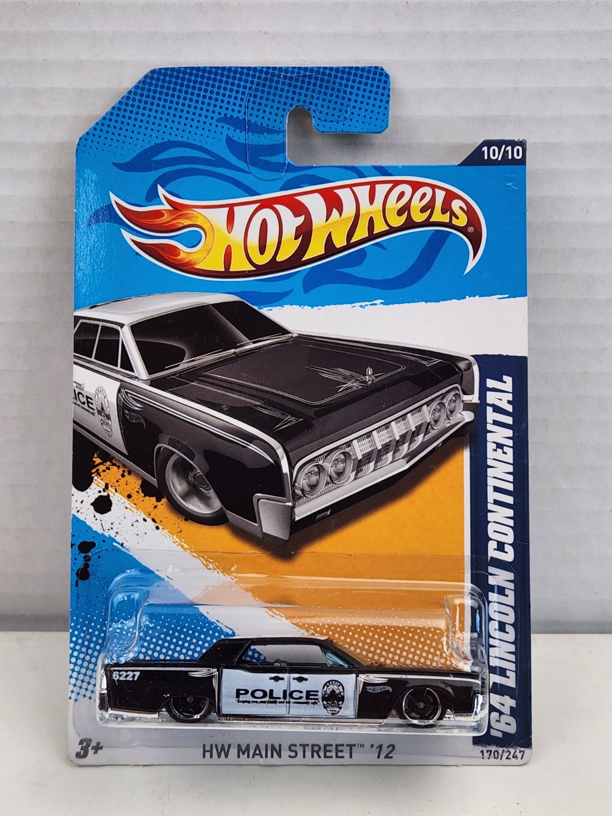Hot Wheels ’64 Lincoln Continental Police #170/247 HW Main Street ’12 #10/10