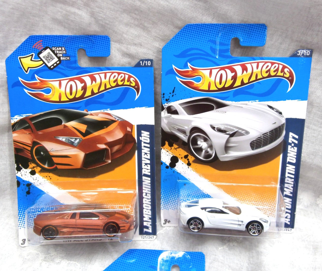 Lot/3 HOT WHEELS HW ALL STARS ’12 Lamborghini Aston Martin NIGHTBURNERZ ’11 NOS