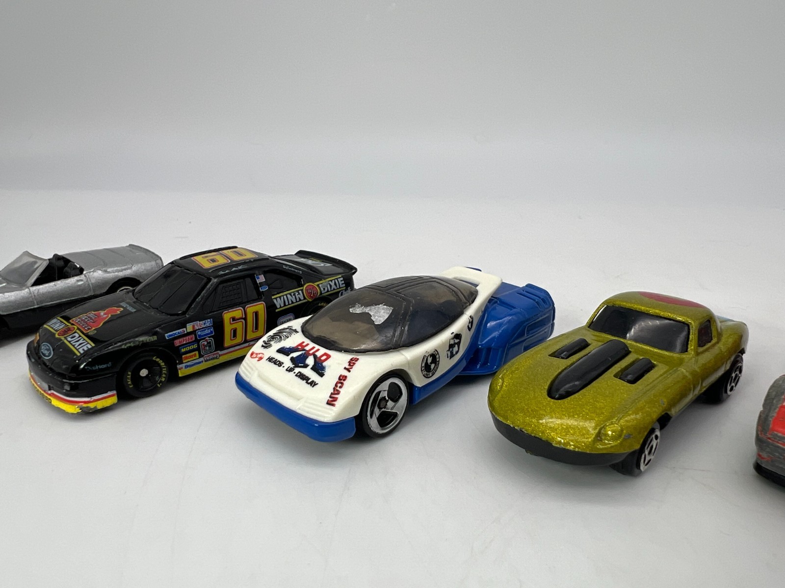 Mixed Lot of (9) Die Cast / Plastic Cars Various Condition and Brands