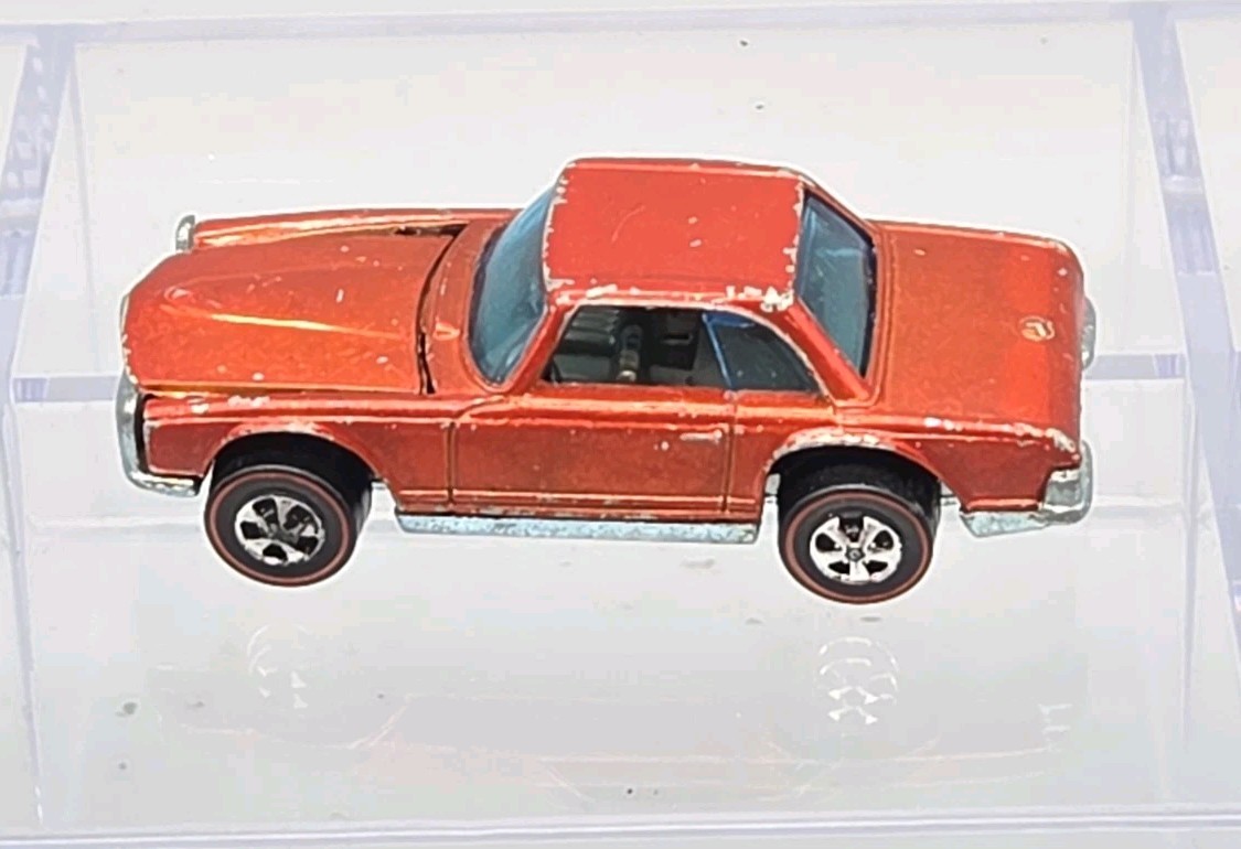 Hot Wheels Redline 1969 Mercedes Benz 280SL Orange Hong Kong