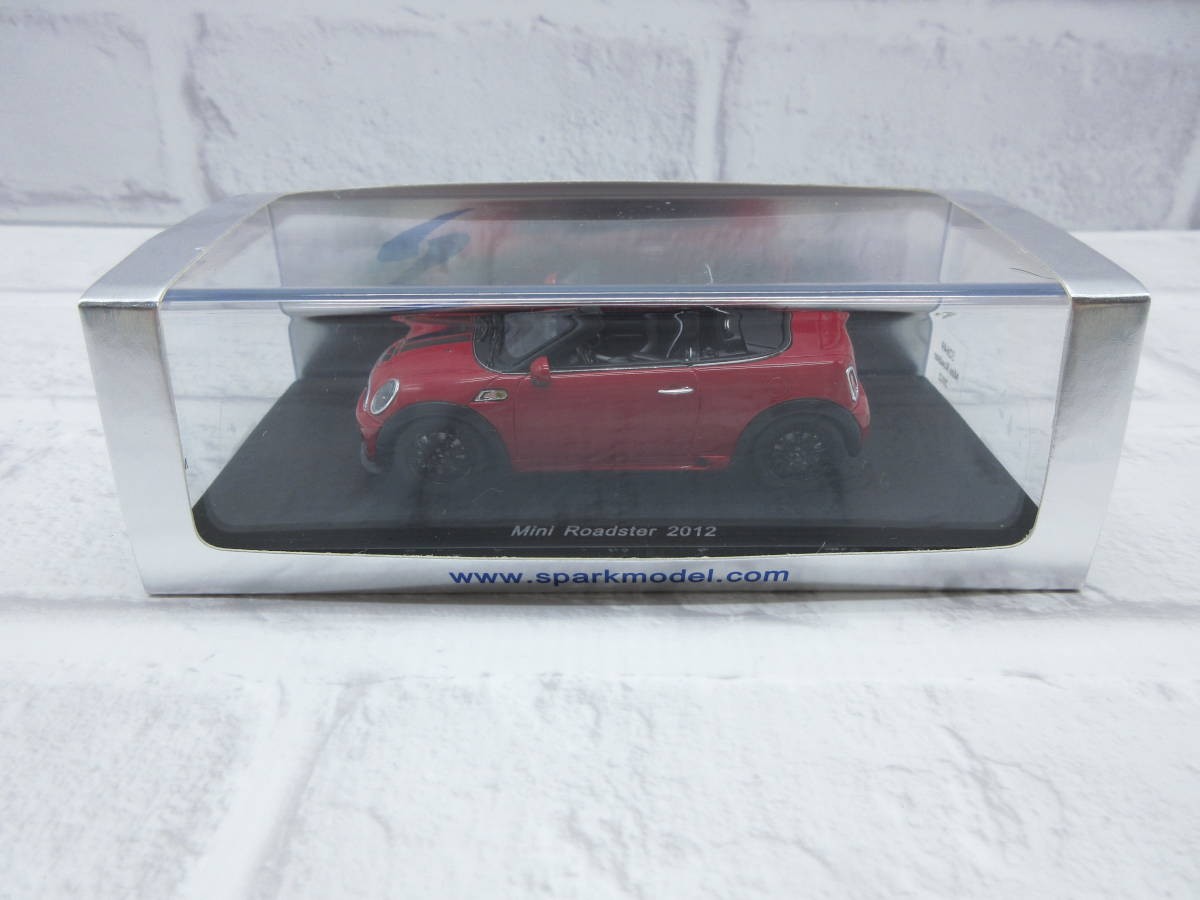 Mini car 1/43 Spark model Mini Cooper Mini Roadster 2012 Red Dealer genuine