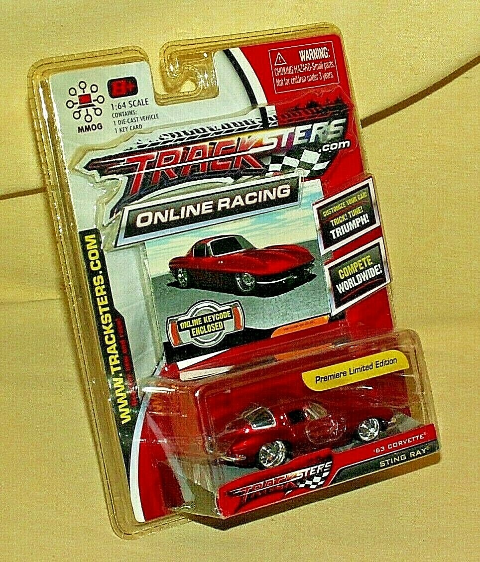 CORVETTE STING RAY 1963 TRACKSTERS MMOG ONLINE RACING CHEVY RED NEW 2008 LE002*