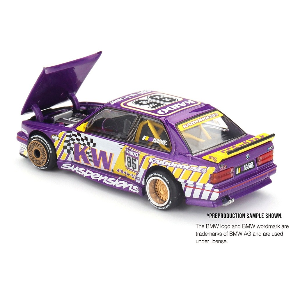 Kaido House x Mini GT 1:64 BMW E30 M3 Kaido KW V1 Purple KHMG194
