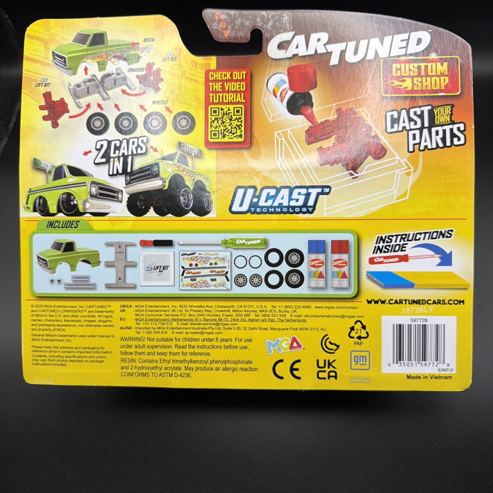 CarTuned 1:64 Custom Shop Castworks 1967 Chevy C10 Green New Sealed, Car Tuned