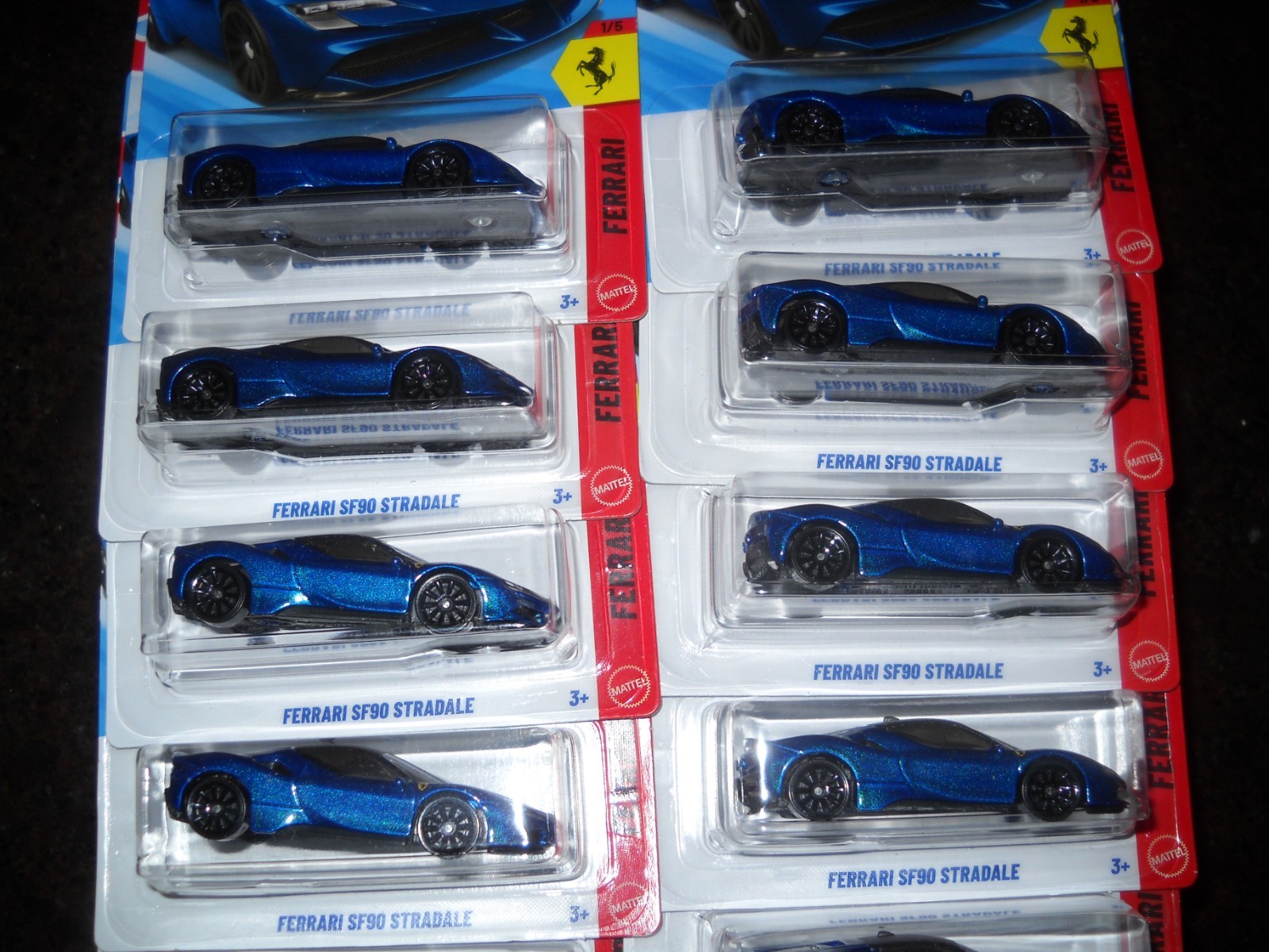 😎HOT WHEELS**FERRARI SF90 STRADALE* 41/250–1/5–BLUE -2026–LOT of 30–😎NICE