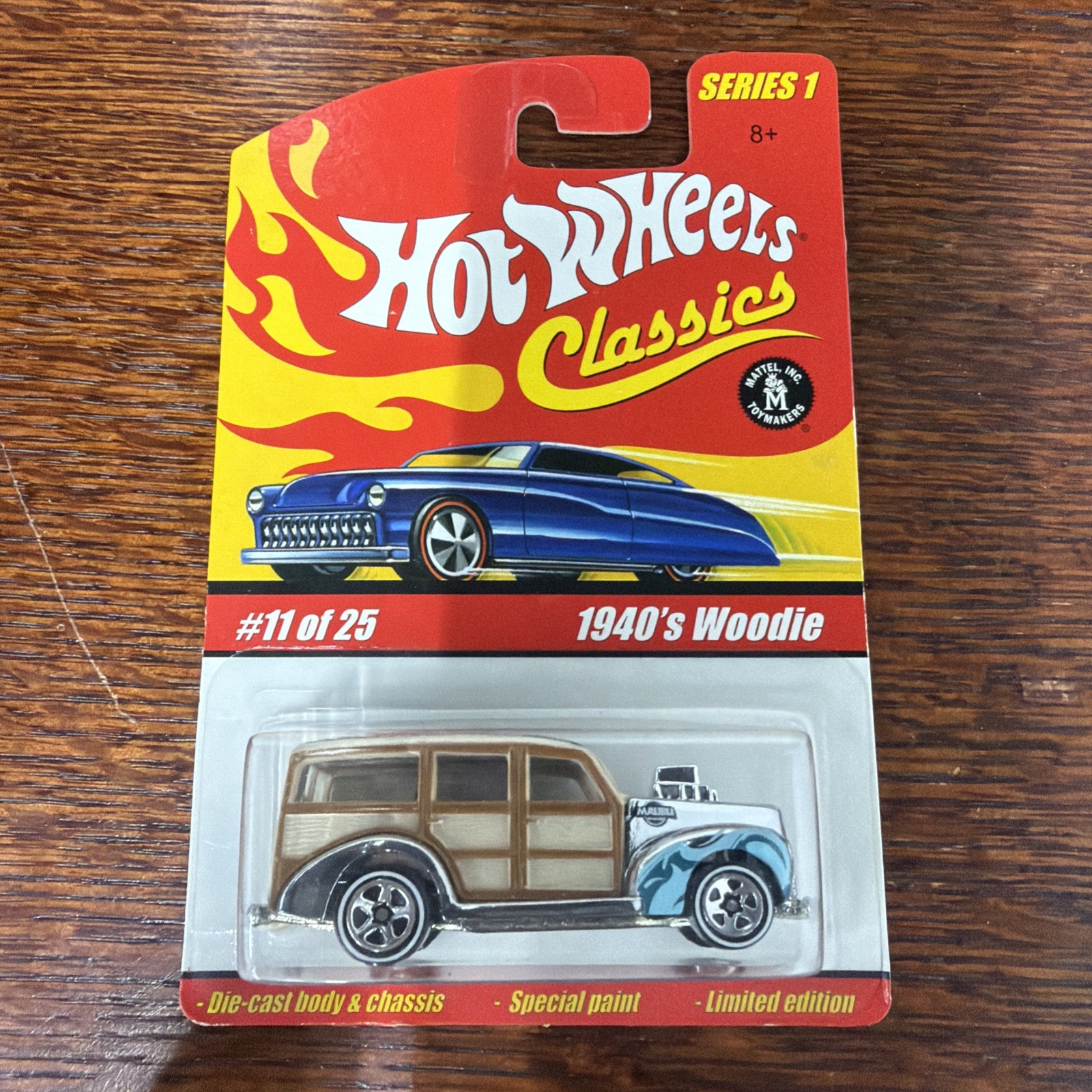 2004 HOT WHEELS CLASSICS SERIES 1 1940’S WOODIE CHROME 11/25