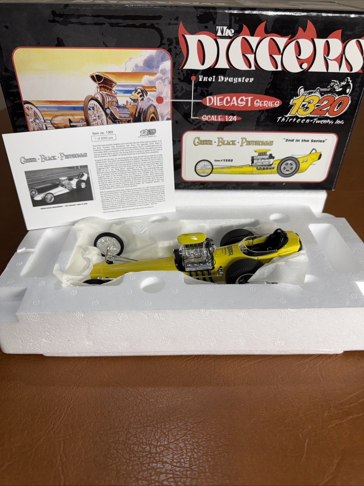 1320 The Diggers Fuel Dragster # 1302 Greer Prudhomme NEVER DISPLAYED Very Nice