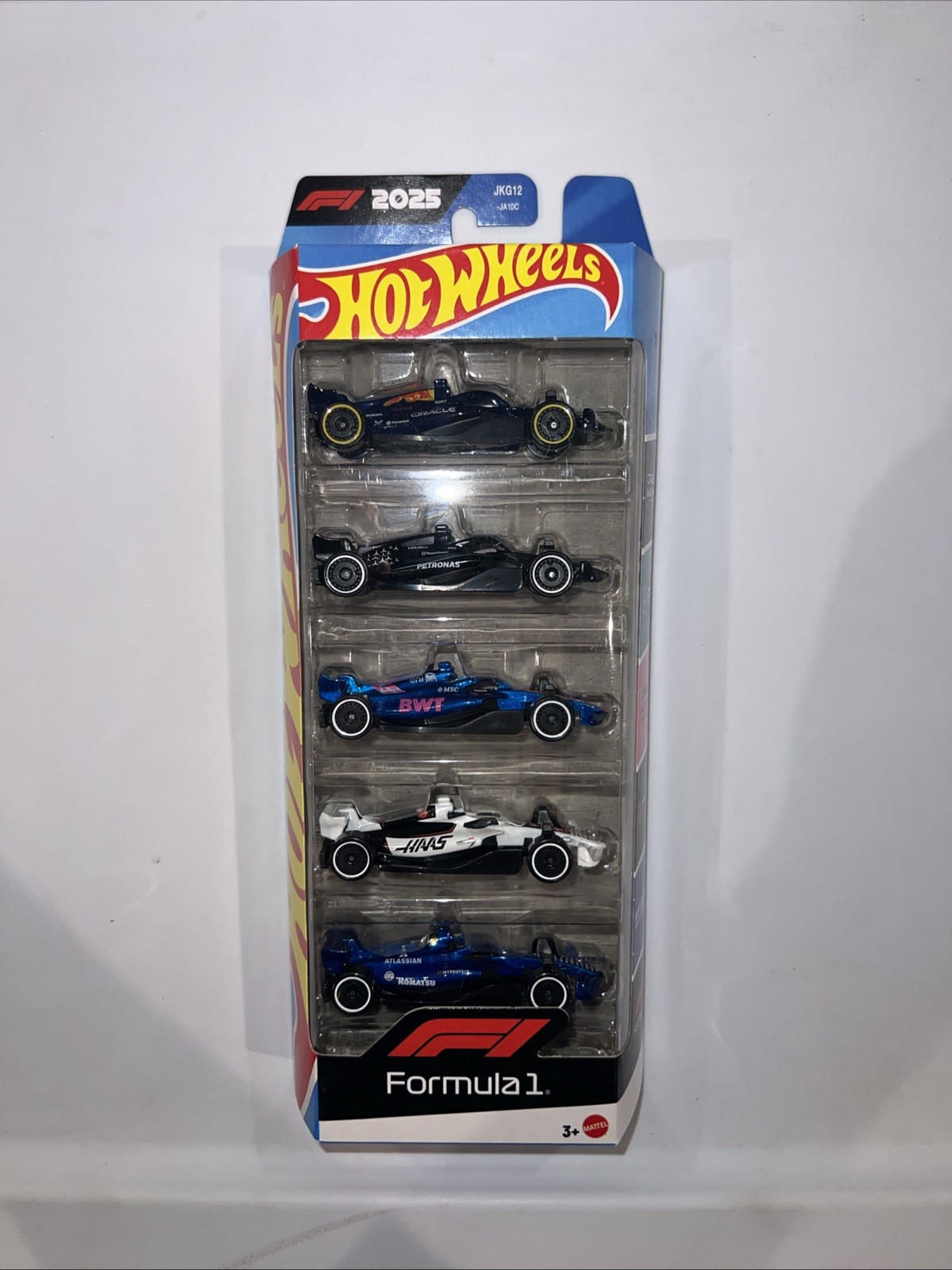 2025 Formula 1 Car * 5 Pack F1 Hot Wheels 2026 RedBull, AMG Williams, BWT, Hass