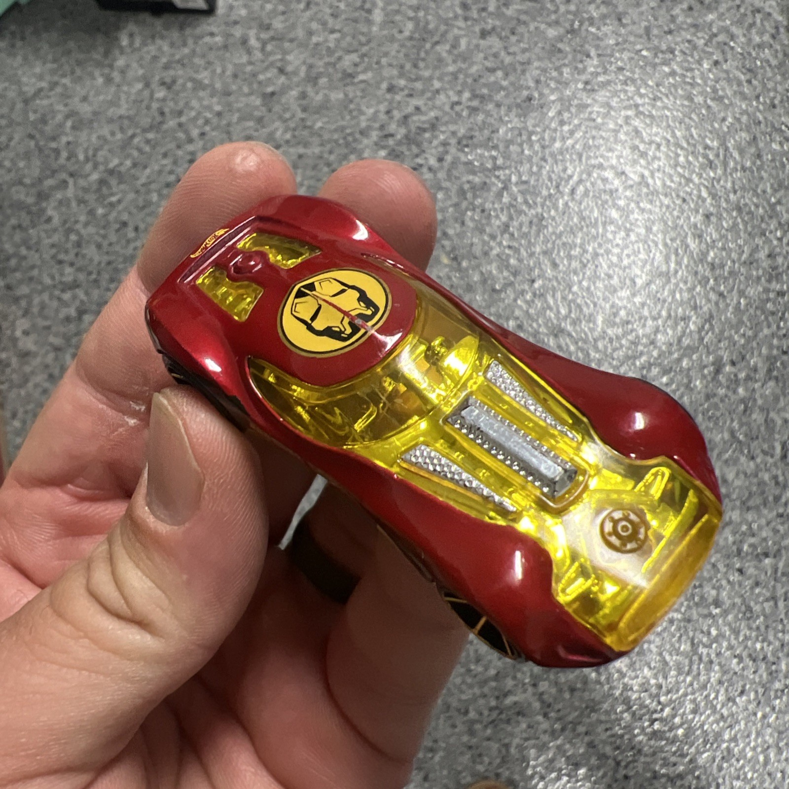 Loose 2016 Hot Wheels HW40 Red w/Gold Chrome OH5 Wheels Iron Man Thailand