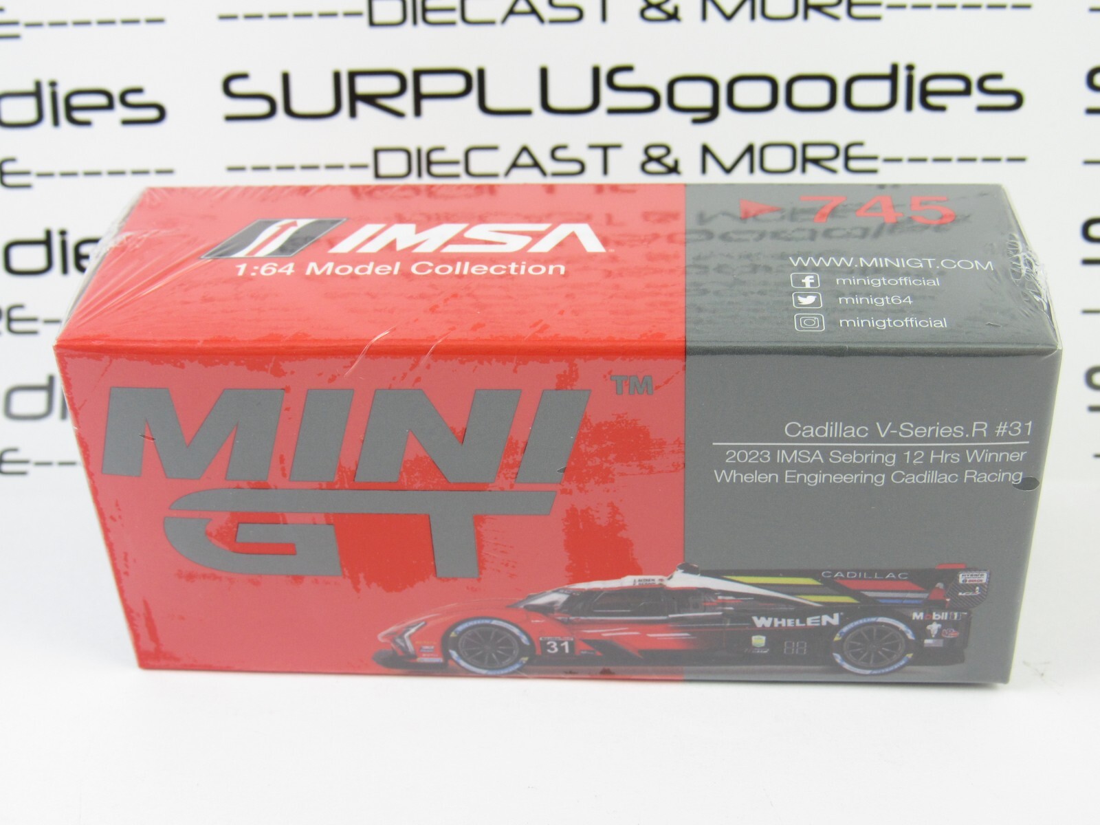 2024 Mini-GT Overseas Ed: 2023 CADILLAC V-Series R #31 Wheelen Sebring #MGT00745