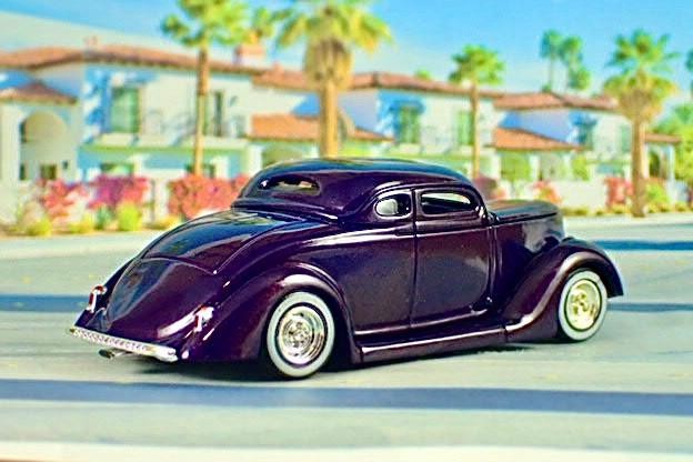 Slammed Old School 1936 Ford Flathead V8 Hot Rod Coupe 1/64 Scale Limited Edit S