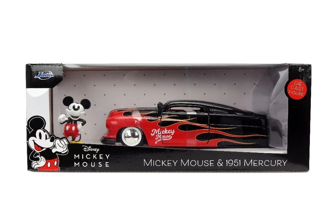 1/24 Jada Disney 1951 Mercury with Mickey Mouse Figure Red / Black 36272
