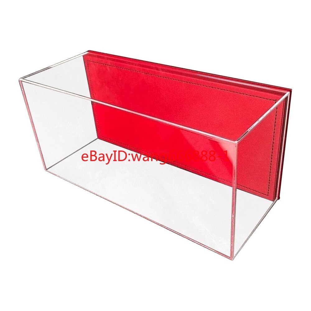 For 1/18 Car Model Collect Acrylic Display Case Show Case Pu Leather Base Model